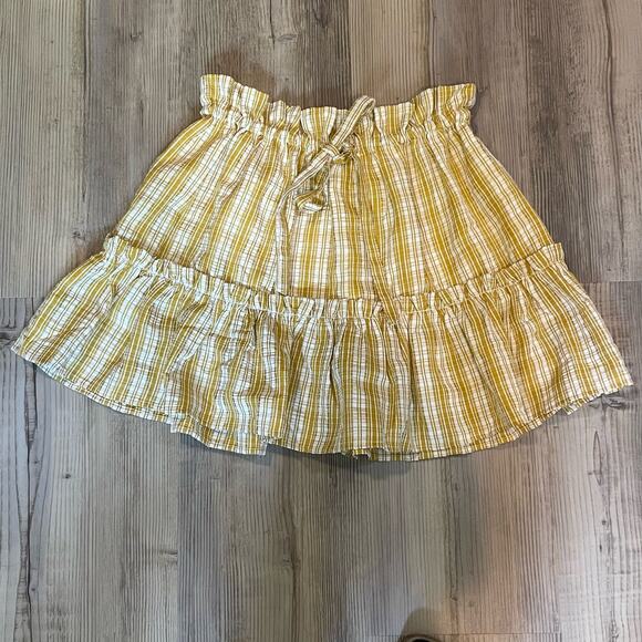 Majorelle Charlie Striped Plaid Ruffle Mini Skirt - size Small - Picture 5 of 7